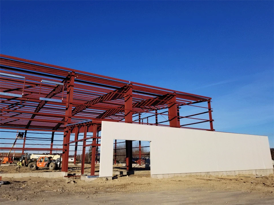 Lightweight Prefabricated Steel Structure Warehouse Hangar For Steel Workshop Custom Cutting Bending Welding Processing Services